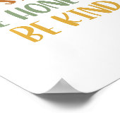Boho Be Silly Be Honte Be Kind Poster (Coin)