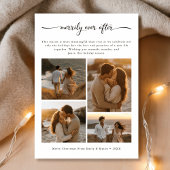 Boho Beach 4 Photo Merrily Ever After Wedding Feestdagenkaart