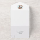 Boho Beach All in One Wedding Invite Uitnodiging (Buitenkant)