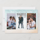 Boho Beach Arbor bruiloft 3 foto Save The Date (Achterkant)