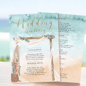 Boho Beach Arbor Ocean Mariage Carte Itinéraire