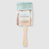 Boho Beach Arbor Ocean Trouwroute Handwaaier (Voorkant)