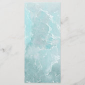 Boho Beach Bestemming Bruiloft Ocean Shoreline Menu (Achterkant)