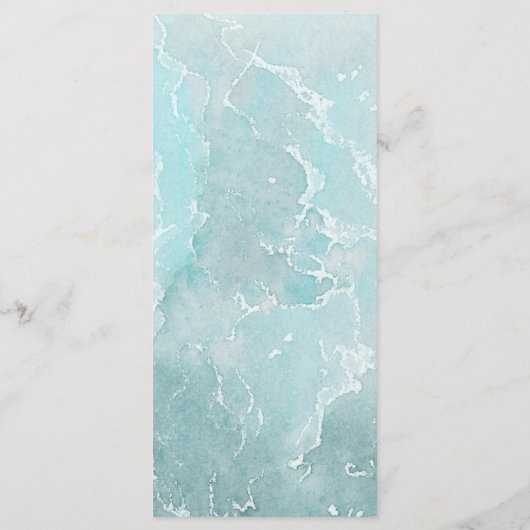 Boho Beach Bestemming Bruiloft Ocean Shoreline Menu (Achterkant)