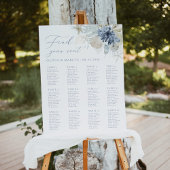 Boho Beach Blue Wedding Zitting Grafiek Teken Post Poster