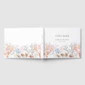 Boho Beach Coral Reef Bruiloft Gastenboek (Volledig)