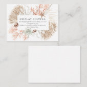 Boho Beach Coral Reef Display Shower Informatiekaartje (Voorkant / Achterkant)