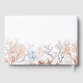 Boho Beach Coral Reef Wedding Folie Gastboek Gastenboek (Achterkant)