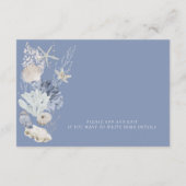 Boho Beach Elegant Wedding Details Carte de clôtur (Dos)