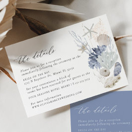 Boho Beach Elegante bruiloft Details Behuizing Kaa Informatiekaartje