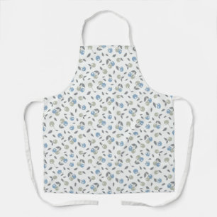 Boho Beach Kersen - salie blauwe fruitpatroon. Schort