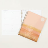 Boho Beach Scene Sunset Over Ocean Waterverf Planner (Display)