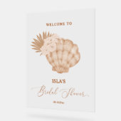 Boho Beach Seashell Fête des mariées Bienvenue (Angle)