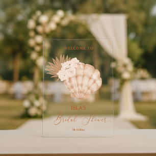 Boho Beach Seashell Fête des mariées Bienvenue