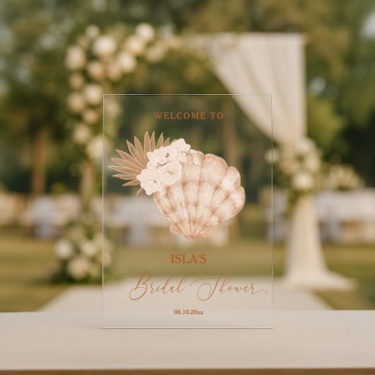 Boho Beach Seashell Fête des mariées Bienvenue