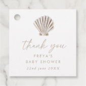 Boho Beach Shell Baby shower Bedankjes Labels (Voorkant)