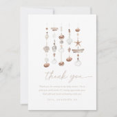 Boho Beach Shell Baby shower bedankkaart (Voorkant)