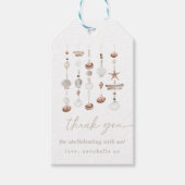 Boho Beach Shell Baby shower Cadeaulabel (Voorkant)