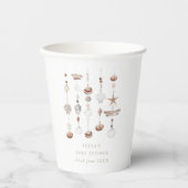 Boho Beach Shell Baby shower Papieren Bekers (Voorkant)