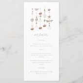 Boho Beach Shell Baby Shower Plat Menu (Voorkant)
