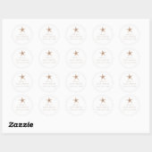 Boho Beach Shell Baby shower Ronde Sticker (Vel)