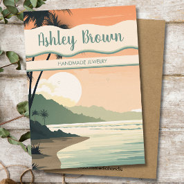 Boho Beach Terracotta Oorbel Sieraden Display Chic Visitekaartje