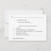 Boho Beach Tropical Beige Floral w Repas RSVP (Dos)