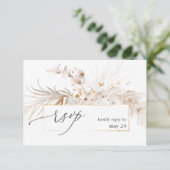 Boho Beach Tropical Beige Floral w Repas RSVP 2 (Debout devant)