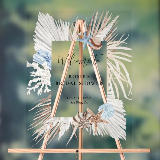 Boho Beach Vrijgezellenfeest Acryl Bord (Neutraal)