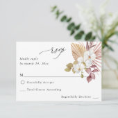 Boho Beach White Floral no Repas RSVP (Debout devant)