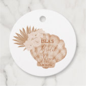 Boho Beach Zeeschelp Bruidsbruiloft Feest Bedankjes Labels (Voorkant)