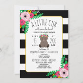 Boho Bear Cub Baby shower Invitation (Devant)