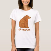  Boho Bear Mama T-Shirt (Devant)