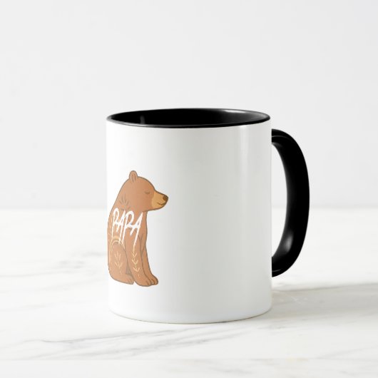  Boho Bear Papa Mug Mok (Voorkant rechts)