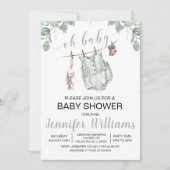 Boho bébé vêtements baby shower invitation (Devant)