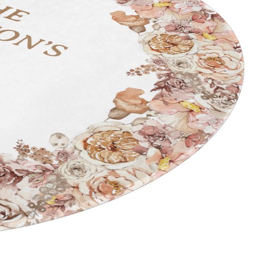 Boho Bee Waterverf Floral Custom Snijplank (Hoek)