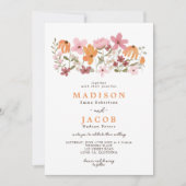 Boho beemdwei initialen bruiloft kaart (Voorkant)