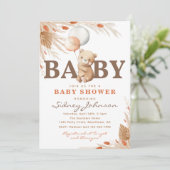 Boho Beer Baby shower Uitnodiging | Beer Shower (Staand voorkant)