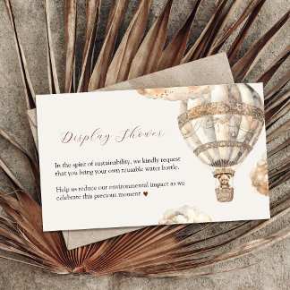 Boho Beer Luchtballon Baby shower Behuizing Kaart