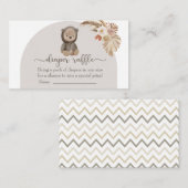 Boho Beer Pampas Grass Baby shower Informatiekaartje (Voorkant / Achterkant)