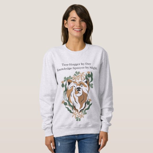 Boho Beer Quote Design - Tree Hugger Teacher Trui (Voorkant volledig)