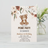 Boho beer shower picknick uitnodiging (Staand voorkant)