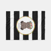 Boho Beer Stripes Girls Fleece Blanket (Voorkant (Horizontaal))