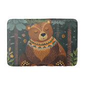 Boho Beer Wildlife Forest Leuke Dieren Natuur Badmat (Voorkant)