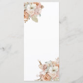 Boho Beige bloemen Menu (Achterkant)