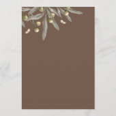 Boho Beige Botanisch Trouwmenu Menu (Achterkant)