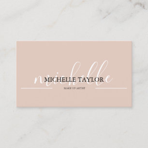 Boho Beige Calligrafie Script QR-code Visitekaartje
