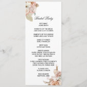Boho Beige dubbelzijdige programmkaart Programma (Achterkant)