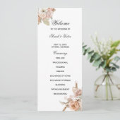 Boho Beige dubbelzijdige programmkaart Programma (Staand voorkant)