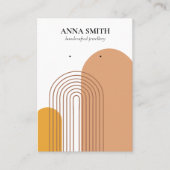 Boho beige Earthy Modern Stud Earring Display Visitekaartje (Voorkant)